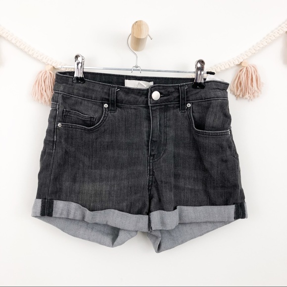 H&M Pants - H&M High Rise Dark Gray Cuffed Denim Shorts